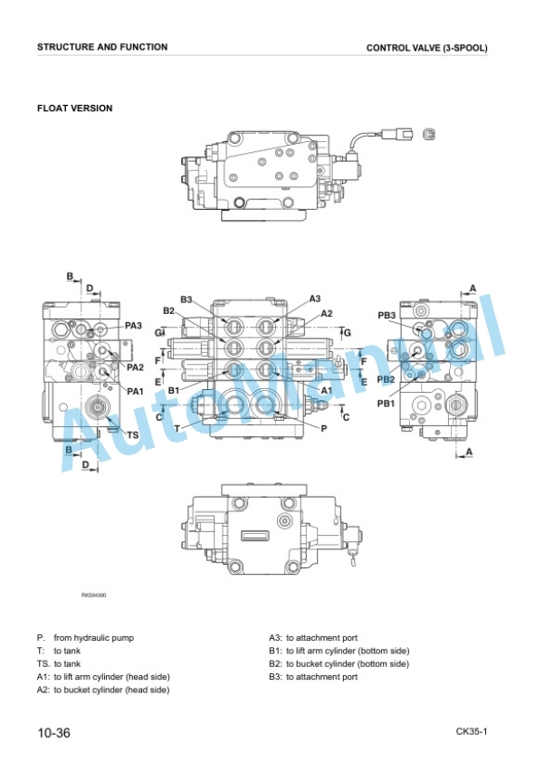 Alternative view of Komatsu CK35-1 Compact Track Loader Shop Manual CEBM017500