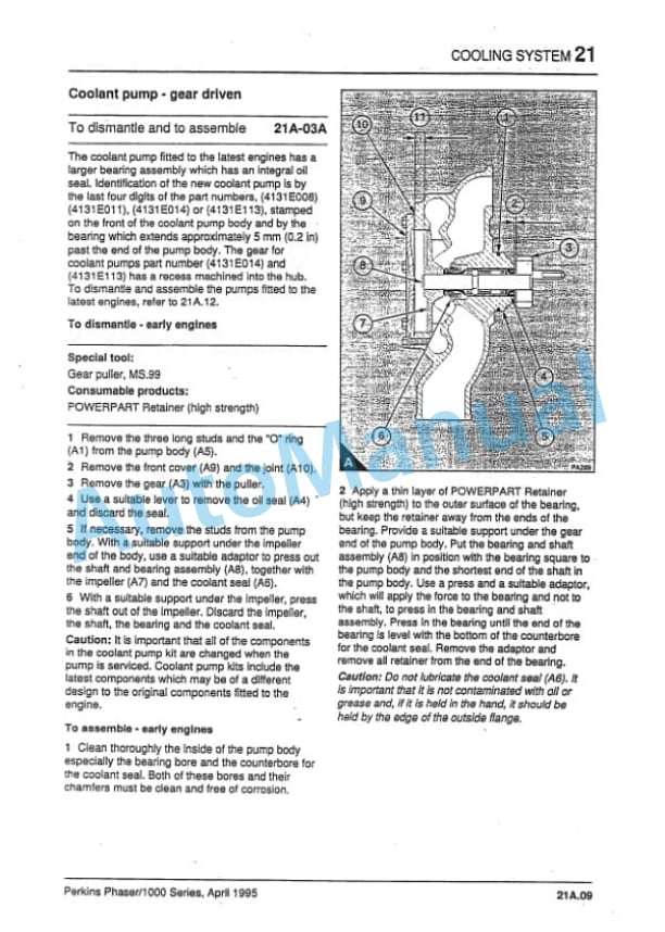 Komatsu CX, DX20, EX Perkins Engine Shop Manual BEE06EZ-01-5