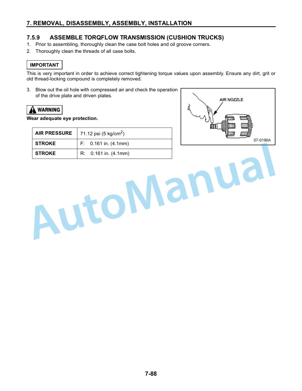 Komatsu CX Forklift Truck Service Manual SM202 3 Komatsu CX Forklift Truck Service Manual SM202 - Image 3