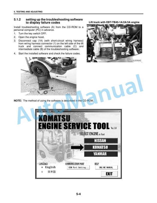 Komatsu CX50 Forklift Truck Export Service Manual SM207 3 Komatsu CX50 Forklift Truck Export Service Manual SM207 - Image 3