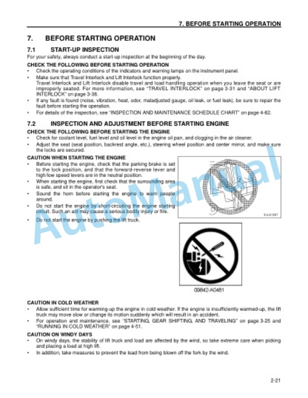 Komatsu CX50 Forklift Truck Operation and Maintenance Manual OM304 2 Komatsu CX50 Forklift Truck Operation and Maintenance Manual OM304 - Image 2