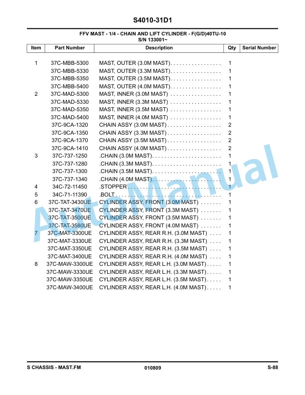 Komatsu CX50 Forklift Truck Parts Manual PM242 4 Komatsu CX50 Forklift Truck Parts Manual PM242 - Image 4