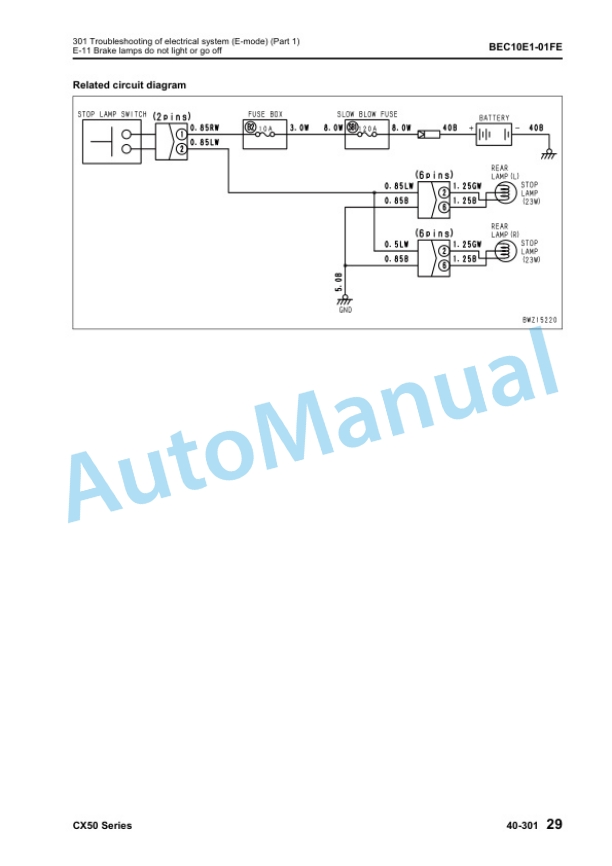 Komatsu CX50 Series Forklift Truck Shop Manual BEC10E1-01 4 Komatsu CX50 Series Forklift Truck Shop Manual BEC10E1-01-4