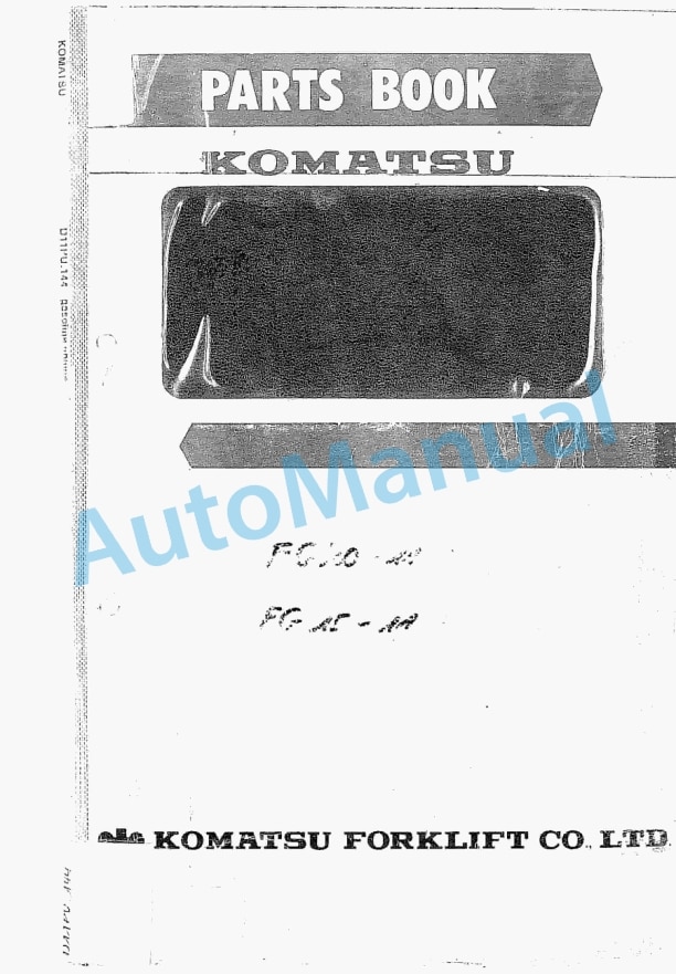 Komatsu D11PU.144 Gasoline Engine Parts Manual D11PU.144-PE1 1 Komatsu D11PU.144 Gasoline Engine Parts Manual D11PU.144-PE1