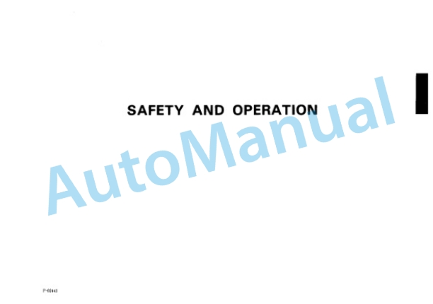 Komatsu D135A-1 Bull Dozer Operation and Maintenance Manual SEAM015A0102 5 Komatsu D135A-1 Bull Dozer Operation and Maintenance Manual SEAM015A0102 - Image 5