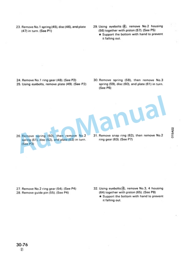 Komatsu D135A-2 Bull Dozer Shop Manual SEBM015A0205 4 Komatsu D135A-2 Bull Dozer Shop Manual SEBM015A0205 - Image 4
