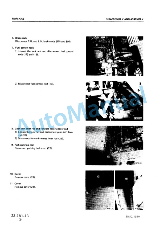 Komatsu D150A-1, D155A-1 Bull Dozer Shop Manual SEBM0170A07 4 Komatsu D150A-1, D155A-1 Bull Dozer Shop Manual SEBM0170A07 - Image 4