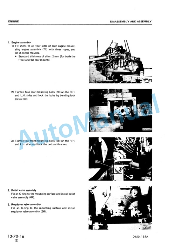 Alternative view of Komatsu D150A-1, D155A-1 Shop Manual SEBM0170A07R