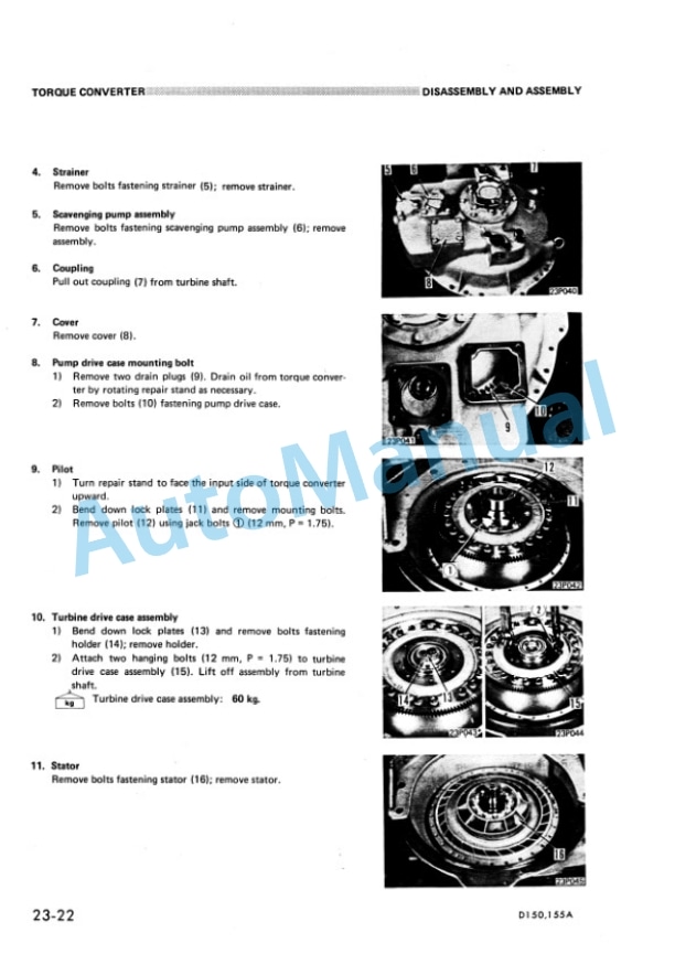 Komatsu D150A-1, D155A-1 Shop Manual SEBM0170A07R 3 Komatsu D150A-1, D155A-1 Shop Manual SEBM0170A07R - Image 3