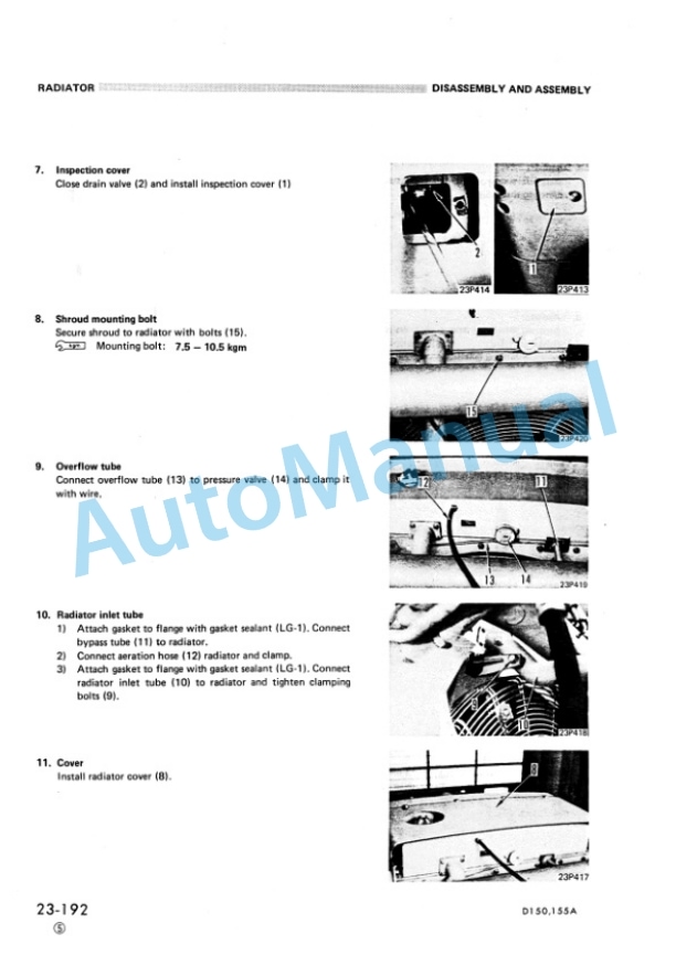 Komatsu D150A-1, D155A-1 Shop Manual SEBM0170A07R 4 Komatsu D150A-1, D155A-1 Shop Manual SEBM0170A07R - Image 4