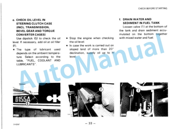 Komatsu D155A-2 Bull Dozer Operation and Maintenance Manual SEAM01750204 2 Komatsu D155A-2 Bull Dozer Operation and Maintenance Manual SEAM01750204 - Image 2
