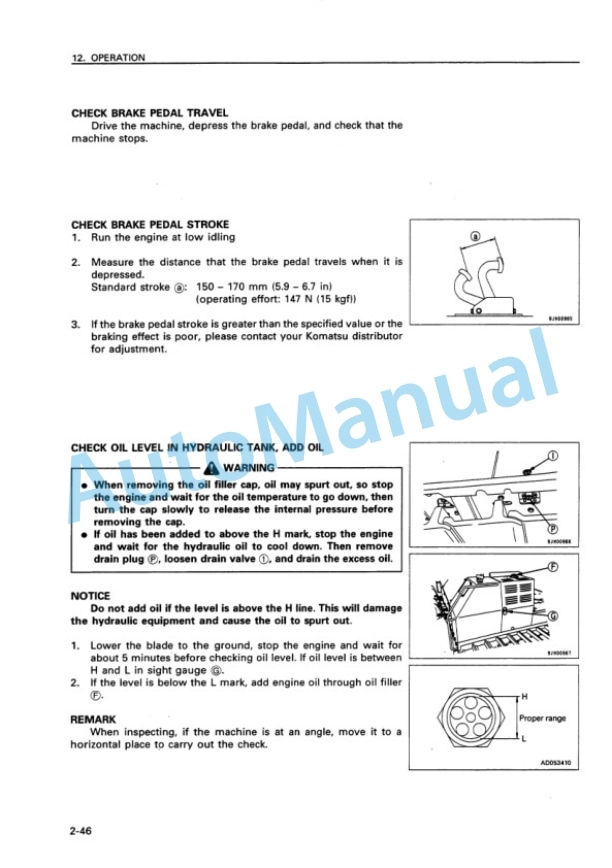 Komatsu D155A-2 Bull Dozer Operation and Maintenance Manual SEAM032700T 3 Komatsu D155A-2 Bull Dozer Operation and Maintenance Manual SEAM032700T - Image 3