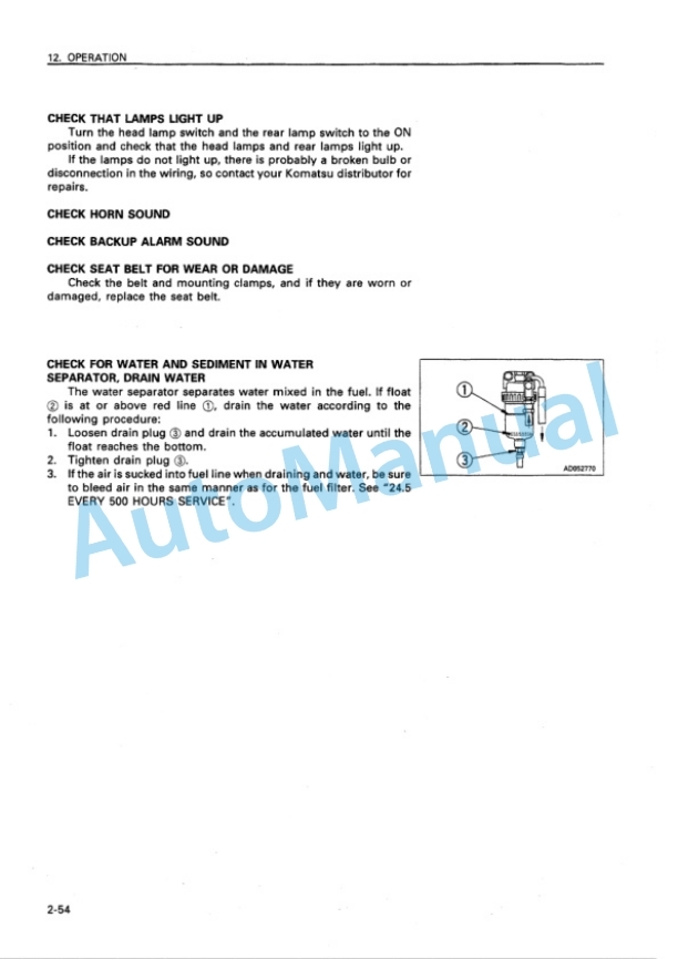 Komatsu D155A-3 Bull Dozer Operation and Maintenance Manual SEAM011000 3 Komatsu D155A-3 Bull Dozer Operation and Maintenance Manual SEAM011000 - Image 3