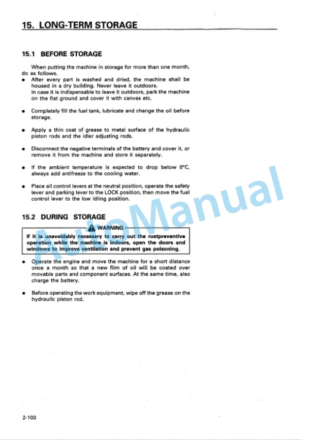 Komatsu D155A-3 Bull Dozer Operation and Maintenance Manual SEAM011000 4 Komatsu D155A-3 Bull Dozer Operation and Maintenance Manual SEAM011000 - Image 4