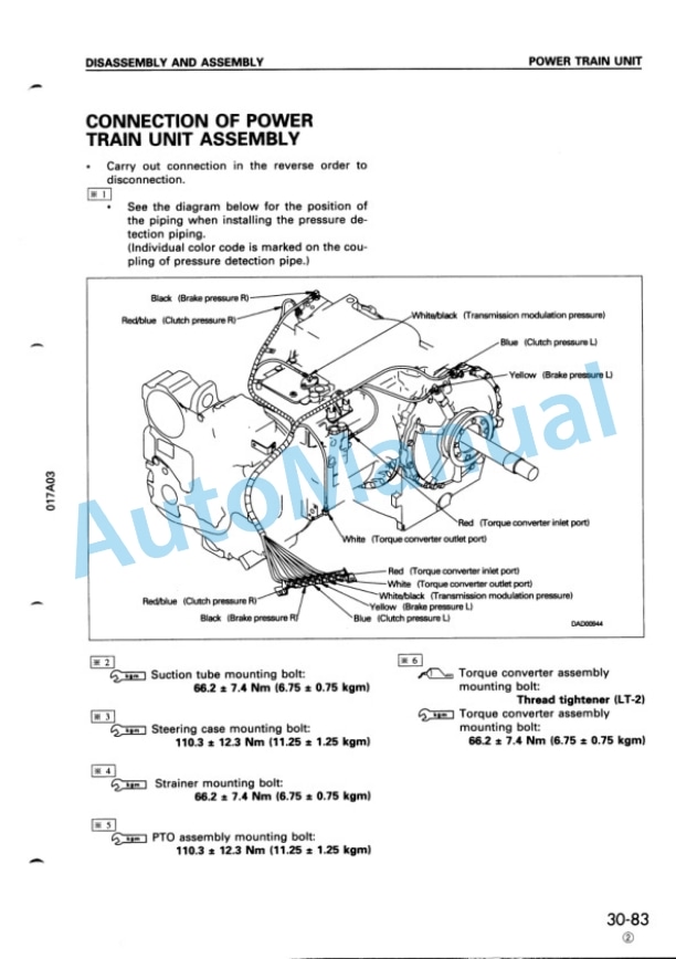 Komatsu D155A-3 Bull Dozer Shop Manual SEBM005305 4 Komatsu D155A-3 Bull Dozer Shop Manual SEBM005305 - Image 4