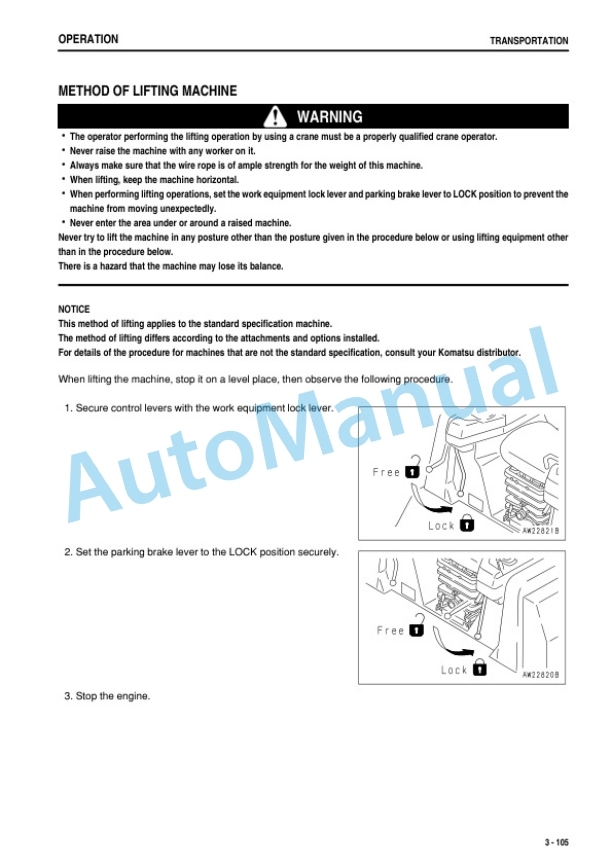 Komatsu D155A-5 Bull Dozer Operation and Maintenance Manual PEN00167-07-4