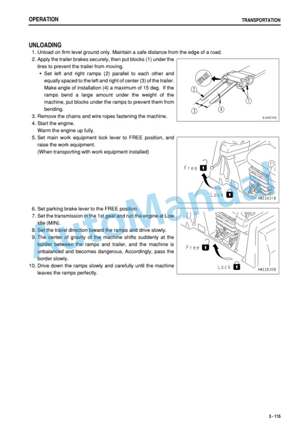 Komatsu D155A-5 Bull Dozer Operation and Maintenance Manual PEN00795-03 4 Komatsu D155A-5 Bull Dozer Operation and Maintenance Manual PEN00795-03-4