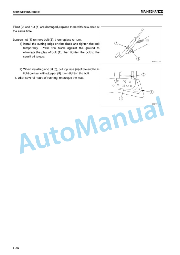 Komatsu D155A-5 Bull Dozer Operation and Maintenance Manual PEN00795-03 5 Komatsu D155A-5 Bull Dozer Operation and Maintenance Manual PEN00795-03-5