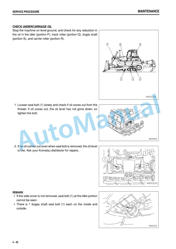 Komatsu D155A-5 Bull Dozer Operation and Maintenance Manual PEN01308-03 5 Komatsu D155A-5 Bull Dozer Operation and Maintenance Manual PEN01308-03-5