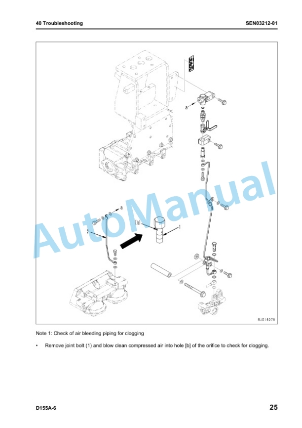 Komatsu D155A-6 Bull Dozer Shop Manual SEN02854-17 4 Komatsu D155A-6 Bull Dozer Shop Manual SEN02854-17 - Image 4