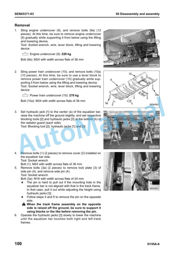 Komatsu D155A-6 Bull Dozer Shop Manual SEN02854-17 5 Komatsu D155A-6 Bull Dozer Shop Manual SEN02854-17 - Image 5