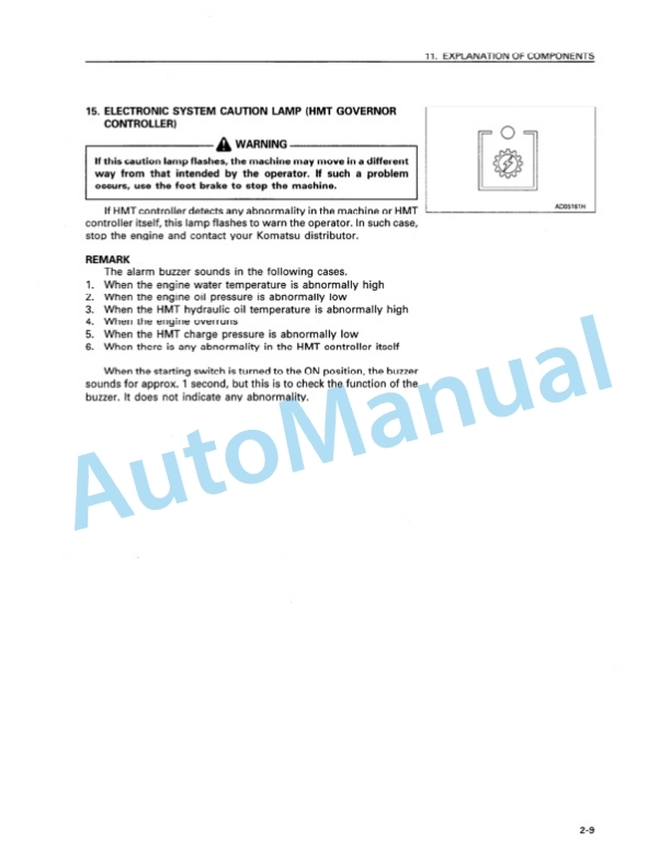 Komatsu D155AX-3 Bull Dozer Operation and Maintenance Manual SEAM005201 2 Komatsu D155AX-3 Bull Dozer Operation and Maintenance Manual SEAM005201 - Image 2