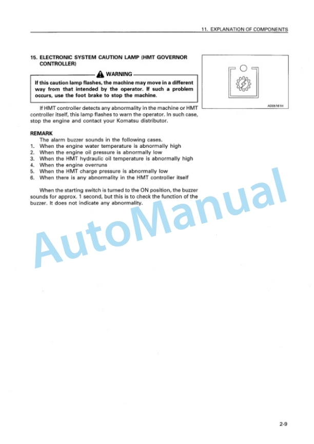Komatsu D155AX-3 Bull Dozer Operation and Maintenance Manual SEAM011100 2 Komatsu D155AX-3 Bull Dozer Operation and Maintenance Manual SEAM011100 - Image 2
