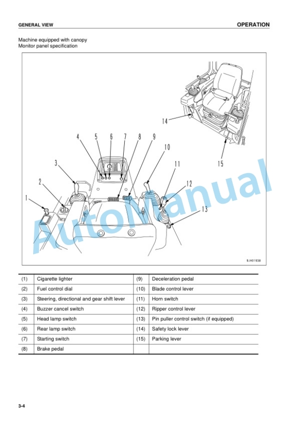 Komatsu D155AX-5 Bull Dozer Operation and Maintenance Manual EEAM020802 2 Komatsu D155AX-5 Bull Dozer Operation and Maintenance Manual EEAM020802 - Image 2