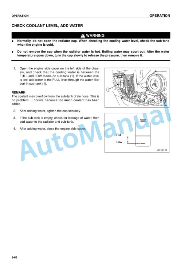 Komatsu D155AX-5 Bull Dozer Operation and Maintenance Manual EEAM020802 3 Komatsu D155AX-5 Bull Dozer Operation and Maintenance Manual EEAM020802 - Image 3