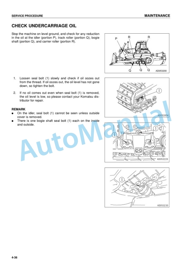 Komatsu D155AX-5 Bull Dozer Operation and Maintenance Manual EEAM020802 5 Komatsu D155AX-5 Bull Dozer Operation and Maintenance Manual EEAM020802 - Image 5