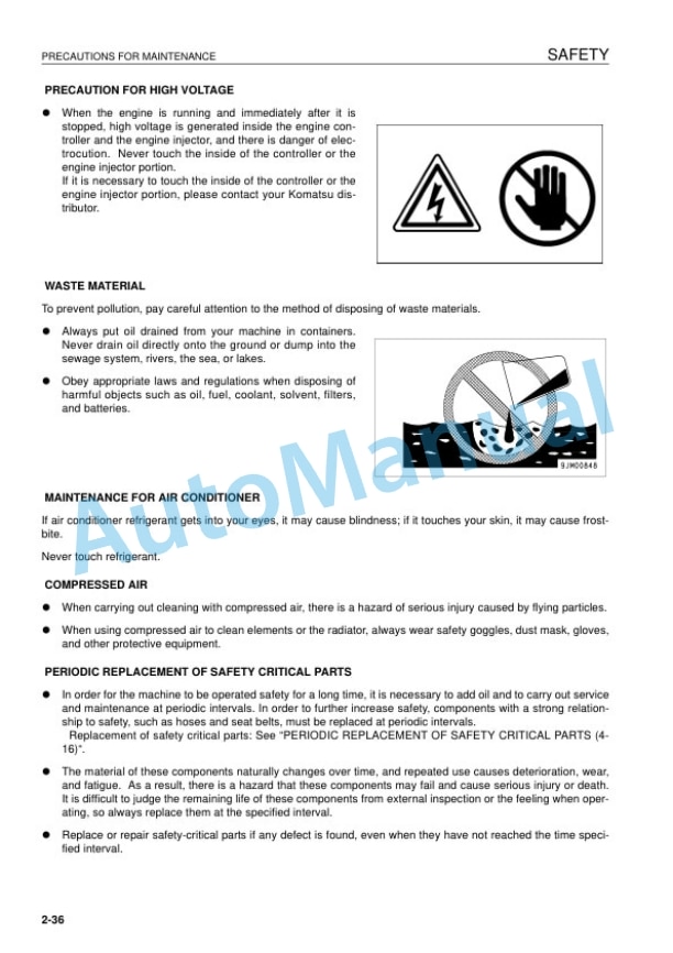 Komatsu D155AX-5 Bull Dozer Operation and Maintenance Manual EEAM023402 2 Komatsu D155AX-5 Bull Dozer Operation and Maintenance Manual EEAM023402 - Image 2