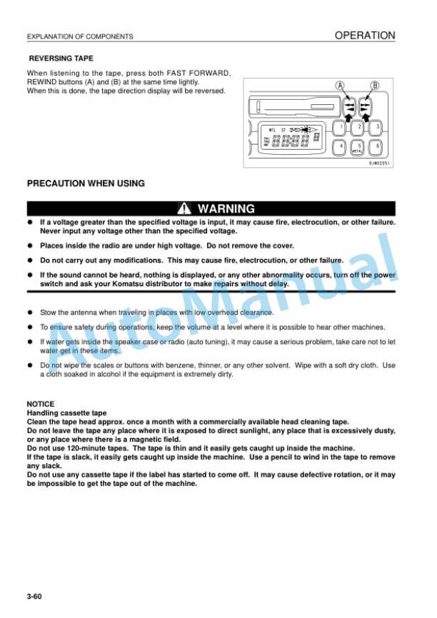 Komatsu D155AX-5 Bull Dozer Operation and Maintenance Manual EEAM023402 3 Komatsu D155AX-5 Bull Dozer Operation and Maintenance Manual EEAM023402 - Image 3