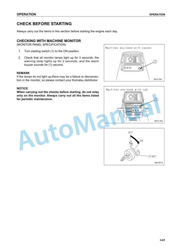 Komatsu D155AX-5 Bull Dozer Operation and Maintenance Manual SEAM021204T 3 Komatsu D155AX-5 Bull Dozer Operation and Maintenance Manual SEAM021204T - Image 3