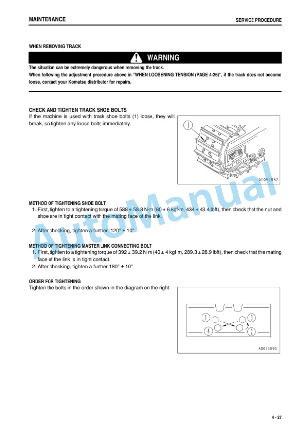 Komatsu D155AX-5 Bull Dozer Operation and Maintenance Manual SEAM059901T 5 Komatsu D155AX-5 Bull Dozer Operation and Maintenance Manual SEAM059901T - Image 5