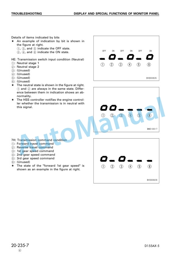 Komatsu D155AX-5 Bull Dozer Shop Manual SEBM016204 3 Komatsu D155AX-5 Bull Dozer Shop Manual SEBM016204-3