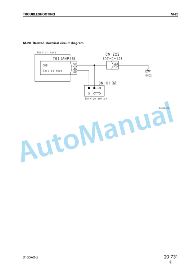 Komatsu D155AX-5 Bull Dozer Shop Manual SEBM016204 4 Komatsu D155AX-5 Bull Dozer Shop Manual SEBM016204-4