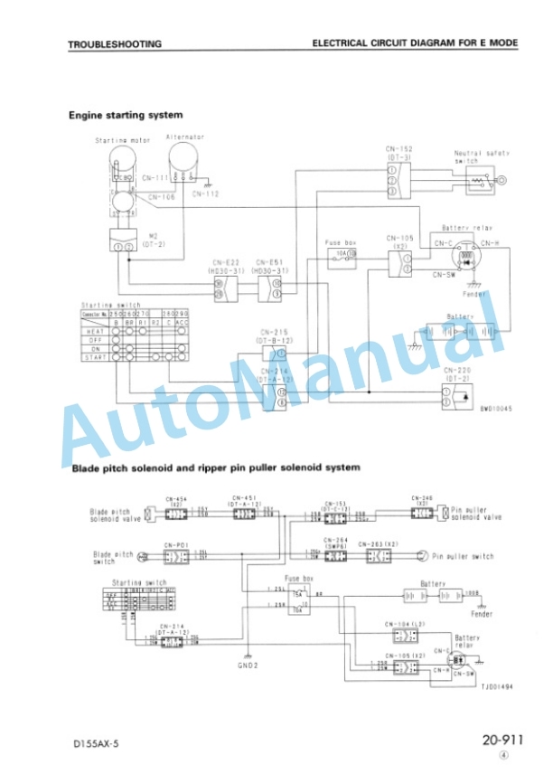 Komatsu D155AX-5 Bull Dozer Shop Manual SEBM016206 4 Komatsu D155AX-5 Bull Dozer Shop Manual SEBM016206 - Image 4