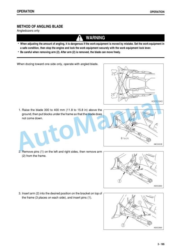 Komatsu D155AX-6 Bull Dozer Operation and Maintenance Manual PEN01487-06 4 Komatsu D155AX-6 Bull Dozer Operation and Maintenance Manual PEN01487-06-4
