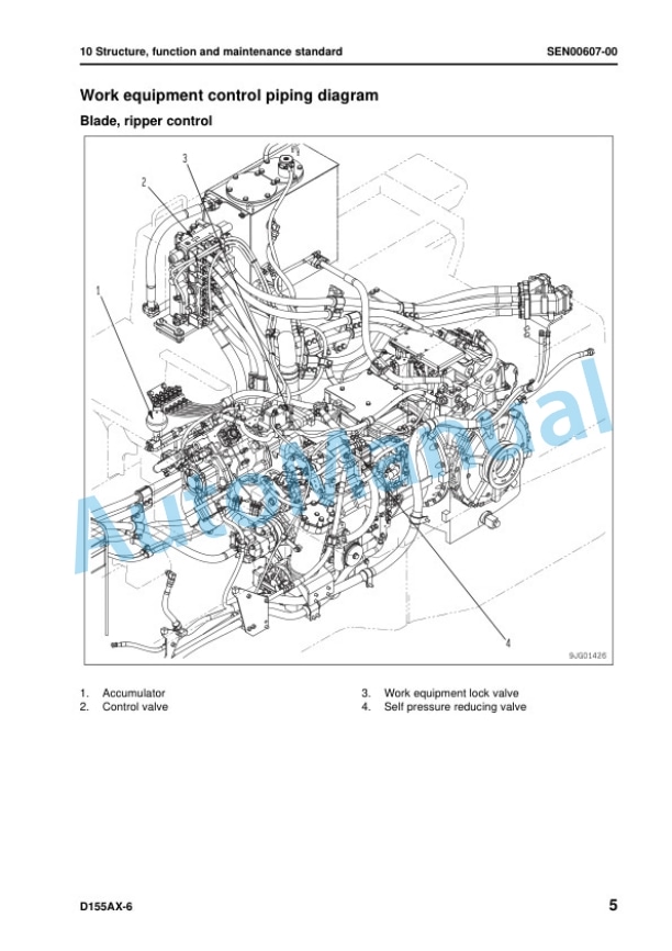 Komatsu D155AX-6 Bull Dozer Shop Manual SEN00596-02 2 Komatsu D155AX-6 Bull Dozer Shop Manual SEN00596-02 - Image 2