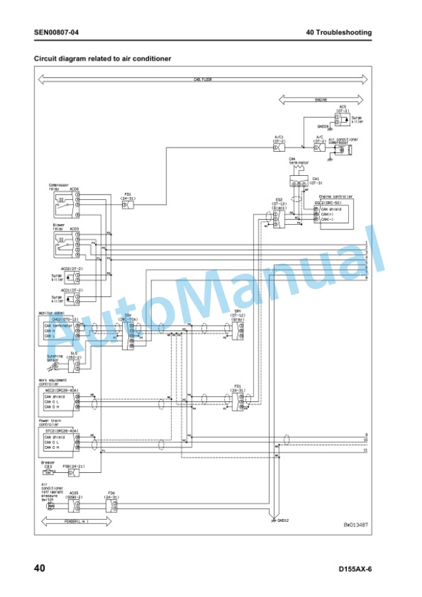 Komatsu D155AX-6 Bull Dozer Shop Manual SEN00596-23 4 Komatsu D155AX-6 Bull Dozer Shop Manual SEN00596-23 - Image 4