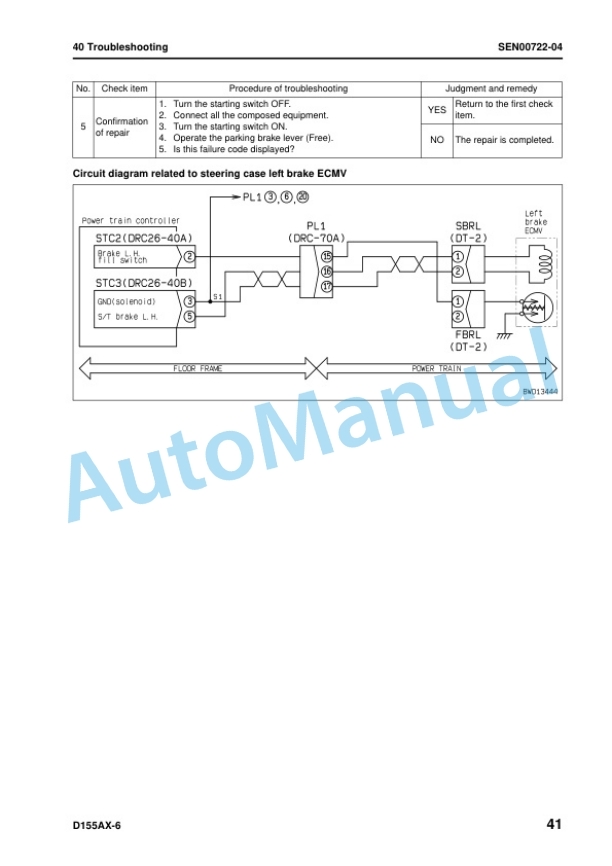 Komatsu D155AX-6 Bull Dozer Shop Manual SEN00596-29 4 Komatsu D155AX-6 Bull Dozer Shop Manual SEN00596-29 - Image 4