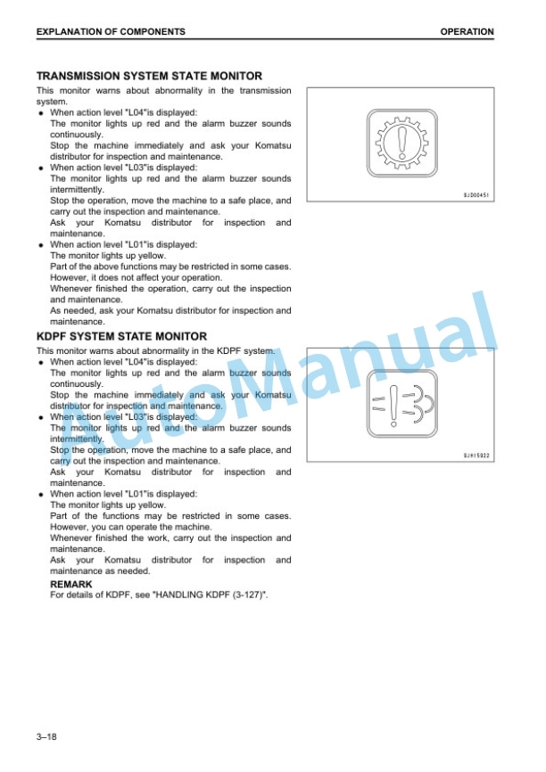 Komatsu D155AX-7 Bull Dozer Operation and Maintenance Manual EENAM03120 2 Komatsu D155AX-7 Bull Dozer Operation and Maintenance Manual EENAM03120 - Image 2