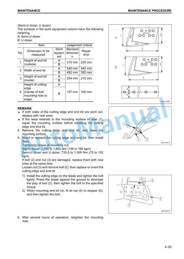 Komatsu D155AX-7 Bull Dozer Operation and Maintenance Manual EENAM03120 5 Komatsu D155AX-7 Bull Dozer Operation and Maintenance Manual EENAM03120 - Image 5
