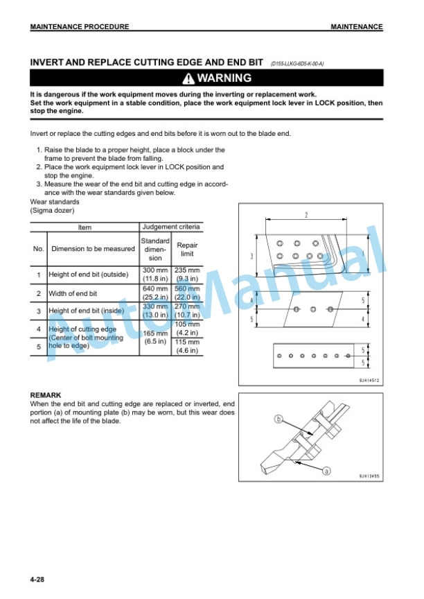 Komatsu D155AX-7 Bull Dozer Operation and Maintenance Manual PEN00561-03 5 Komatsu D155AX-7 Bull Dozer Operation and Maintenance Manual PEN00561-03 - Image 5