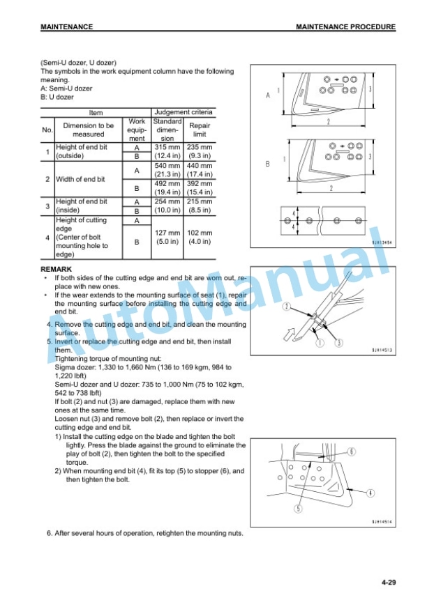 Komatsu D155AX-7 Bull Dozer Operation and Maintenance Manual TEN00524-05 5 Komatsu D155AX-7 Bull Dozer Operation and Maintenance Manual TEN00524-05 - Image 5