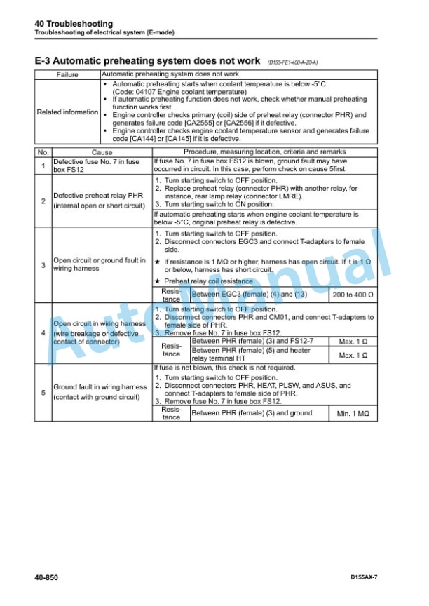 Komatsu D155AX-7 Bull Dozer Shop Manual SEN05653-06 4 Komatsu D155AX-7 Bull Dozer Shop Manual SEN05653-06 - Image 4