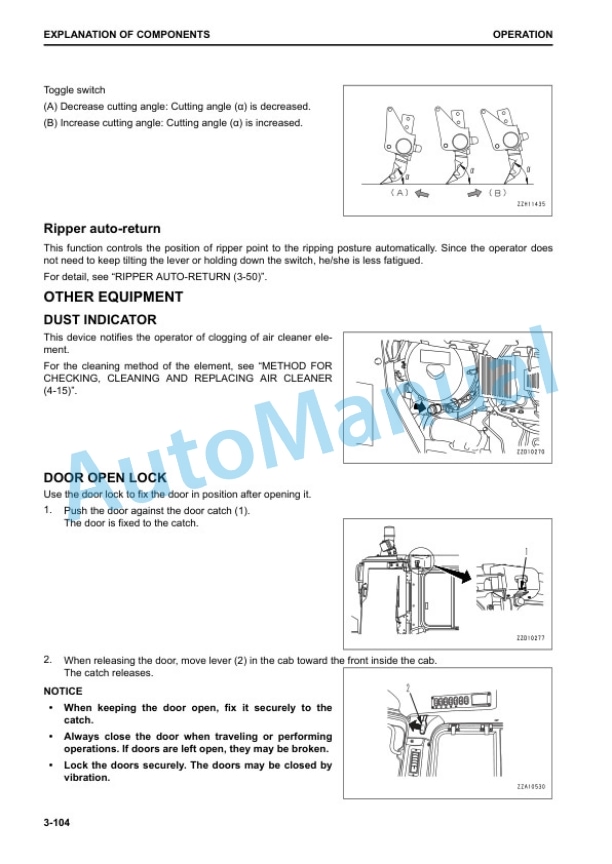 Komatsu D155AX-8 Bull Dozer Operation and Maintenance Manual EENAM03341 3 Komatsu D155AX-8 Bull Dozer Operation and Maintenance Manual EENAM03341 - Image 3