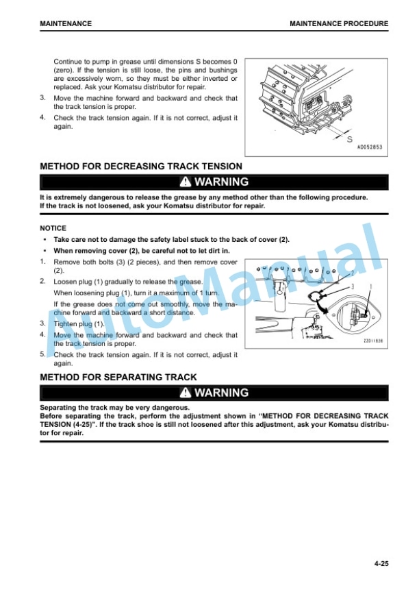 Komatsu D155AX-8 Bull Dozer Operation and Maintenance Manual EENAM03342 5 Komatsu D155AX-8 Bull Dozer Operation and Maintenance Manual EENAM03342 - Image 5