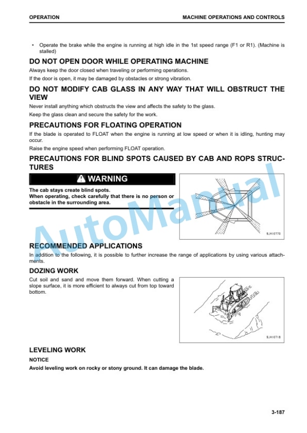 Komatsu D155AX-8 Bull Dozer Operation and Maintenance Manual EENAM03343 4 Komatsu D155AX-8 Bull Dozer Operation and Maintenance Manual EENAM03343 - Image 4