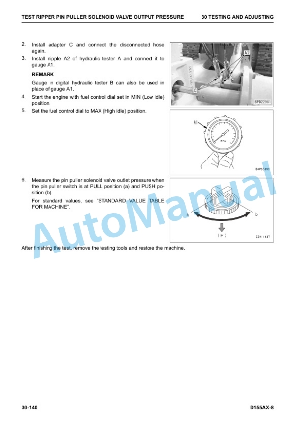 Komatsu D155AX-8 Bull Dozer Shop Manual SEN06497-06 2 Komatsu D155AX-8 Bull Dozer Shop Manual SEN06497-06 - Image 2